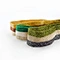 Gold Silver Silk Polyester Knitting Stripe Webbing